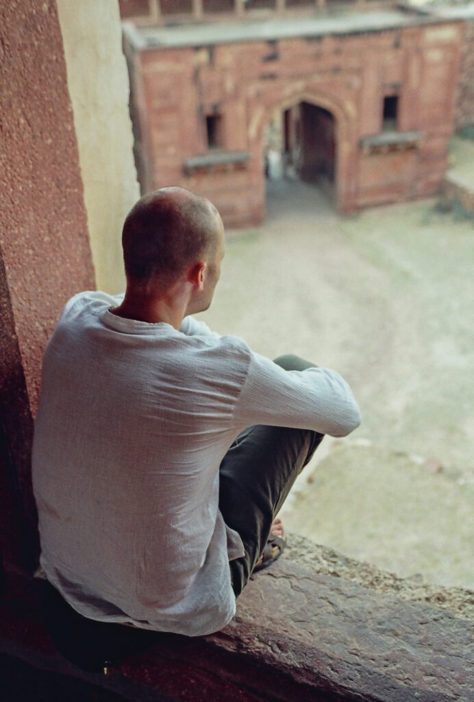 Slovenský chlapec v Fatehpur Sikri v Indii