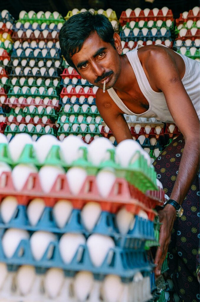 Pán s vejci v Indické Karnatace 