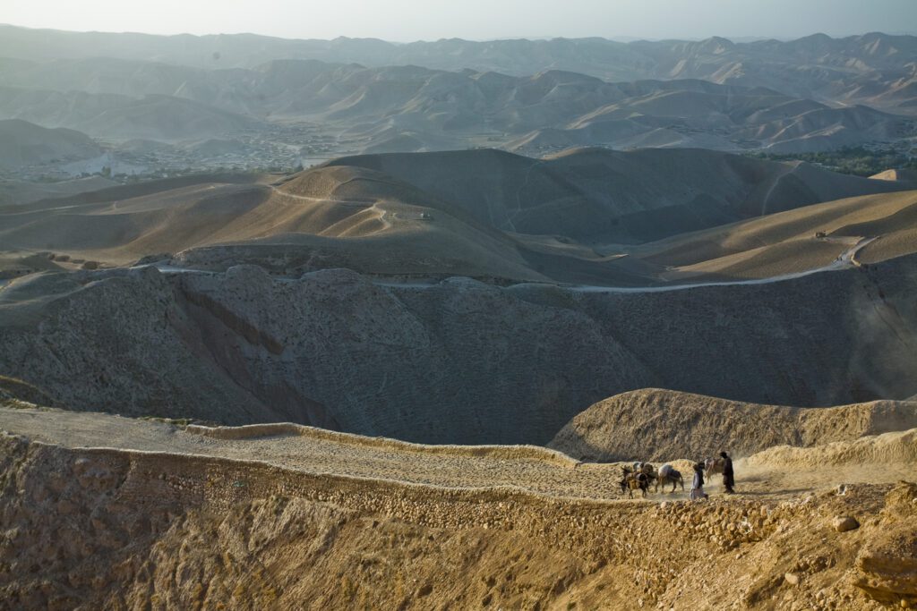 Pohled na vesničku Zare v Afgánistánu