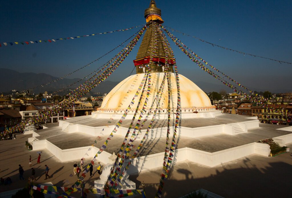 Boudhanath v Kátmandů v Nepálu