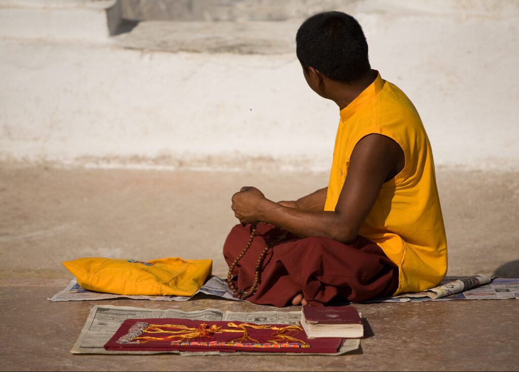 Mladý mnich. Nepál, Kátmandů